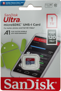 SANDISK SDSQUA4-1T00-GN6MN Micro SDXC Ultra UHS-I Class 10 , A1, 120mb/s No adapter
