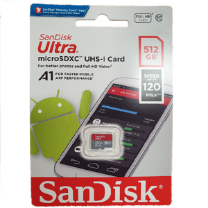 SANDISK SDSQUA4-512G-GN6MN Micro SDXC Ultra UHS-I Class 10 , A1, 120mb/s No adapter