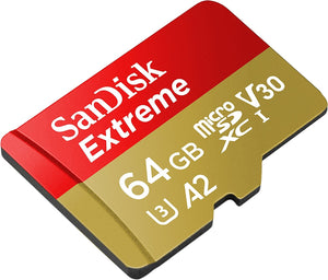 SANDISK SDSQXA2-064G-GN6MN MicroXD  Extreme A2 V30 UHS-I/U3 160R/60W NO SD ADAPTER
