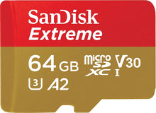 Load image into Gallery viewer, SANDISK SDSQXA2-064G-GN6MN MicroXD  Extreme A2 V30 UHS-I/U3 160R/60W NO SD ADAPTER