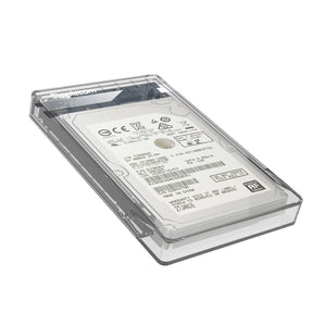 Simplecom SE203 Tool Free 2.5" SATA HDD SSD to USB 3.0 Hard Drive Enclosure Clear