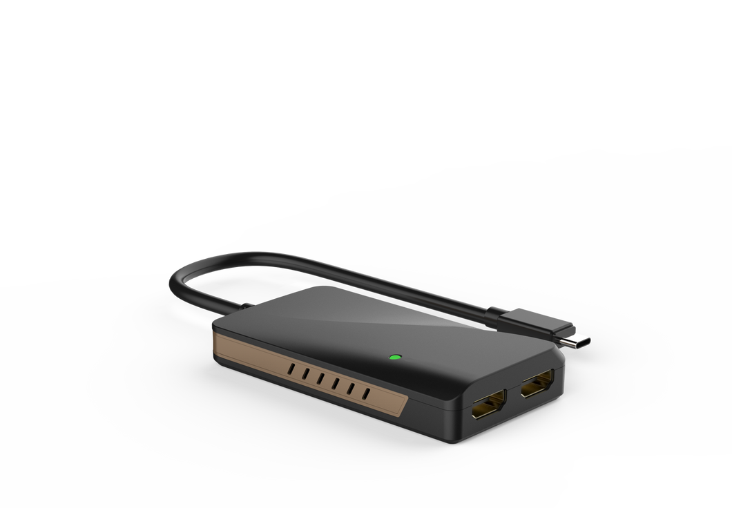 WINSTAR WS-UTA01H  Thunderbolt 3 USB-C to dual 4K HDMI Adapter