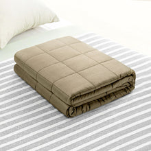 Load image into Gallery viewer, Giselle Bedding Cotton Weighted Blanket Heavy Gravity Deep Relax Sleep Adult 5KG Brown