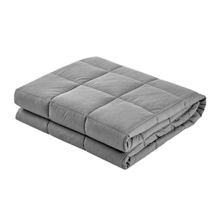 Giselle Bedding 7KG Microfibre Weighted Gravity Blanket Relaxing Calming Adult Light Grey