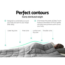 Load image into Gallery viewer, Giselle Bedding 9KG Cotton Weighted Blanket Heavy Gravity Deep Relax Adult Light Grey