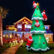 Load image into Gallery viewer, Jingle Jollys 5M Christmas Inflatable Santa on Christmas Tree Xmas Decor LED