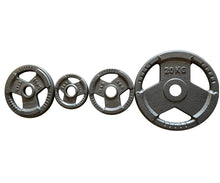 Load image into Gallery viewer, 20kg Olympic Solid Cast Iron Hammertone Weight Plate 50mm Free Weights Disc Gym