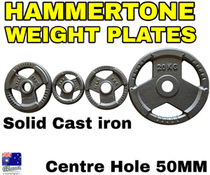 2 X 2.5kg Olympic Solid Cast Iron Hammertone Weight Plate 50mm Free Weights Disc