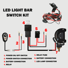 Load image into Gallery viewer, 2way LED Universal Driving light Wiring Loom Harness 12V 24V 40A Relay Switch