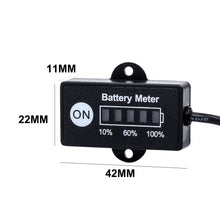 Load image into Gallery viewer, 12 Volt LED Dual Battery Monitor Fuel Gauge Meter Digital % Percentage Switch