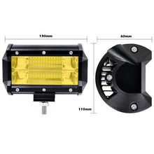 Load image into Gallery viewer, 2x 5inch Flood LED Light Bar Offroad Boat Work Driving Fog Lamp Truck Yellow