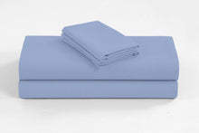 Load image into Gallery viewer, Elan Linen 1200TC Organic Cotton Sky Blue Queen Bed Sheet Set