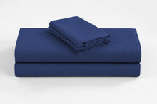 Load image into Gallery viewer, Elan Linen 1200TC Organic Cotton Queen Sheet Sets Navy