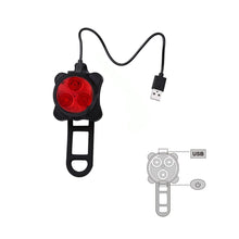 Load image into Gallery viewer, Waterproof Bicycle Bike Lights Front Rear Tail Light Lamp USB Rechargeable IPX4